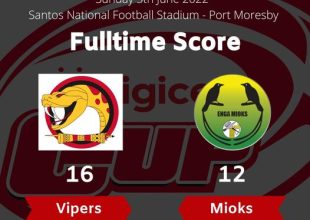 The Vipers hold to win in the first game of the double header in Port Moresby!