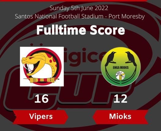 The Vipers hold to win in the first game of the double header in Port Moresby!