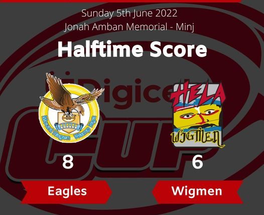 Round 7 of the Digicel Cup in Minj – Eagles led by 2 points at half time