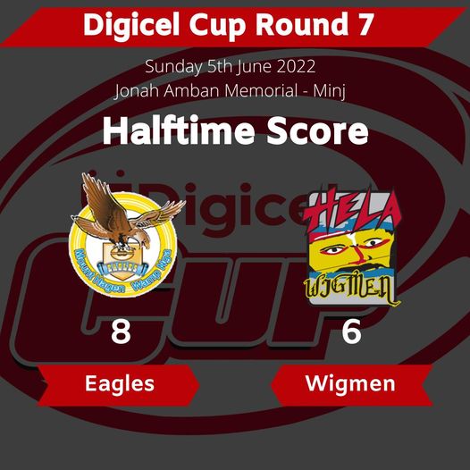Round 7 of the Digicel Cup in Minj - Eagles led by 2 points at half time
