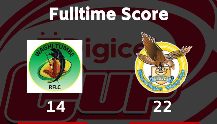 The Mt Hagen Eagles have beaten the hosts 22 points to 14.